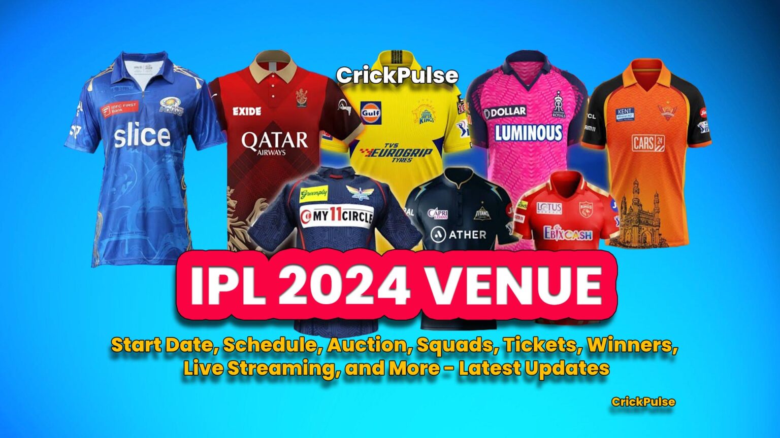 IPL 2024 Venue and All Matches Locations For IPL in India CrickPulse